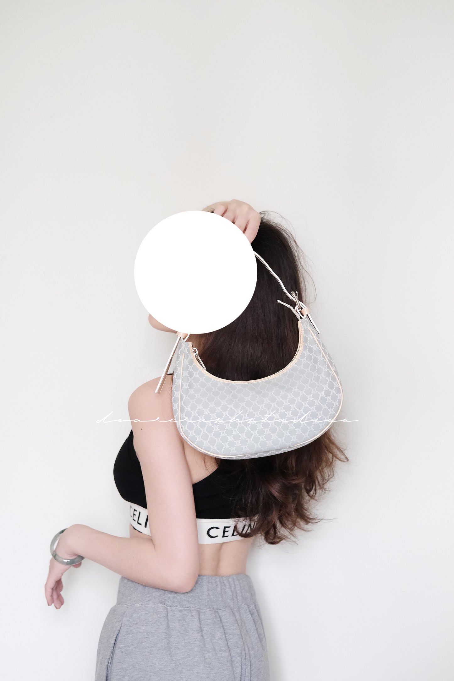 Celine Babyblue AVA · 中古限量水藍色半月包