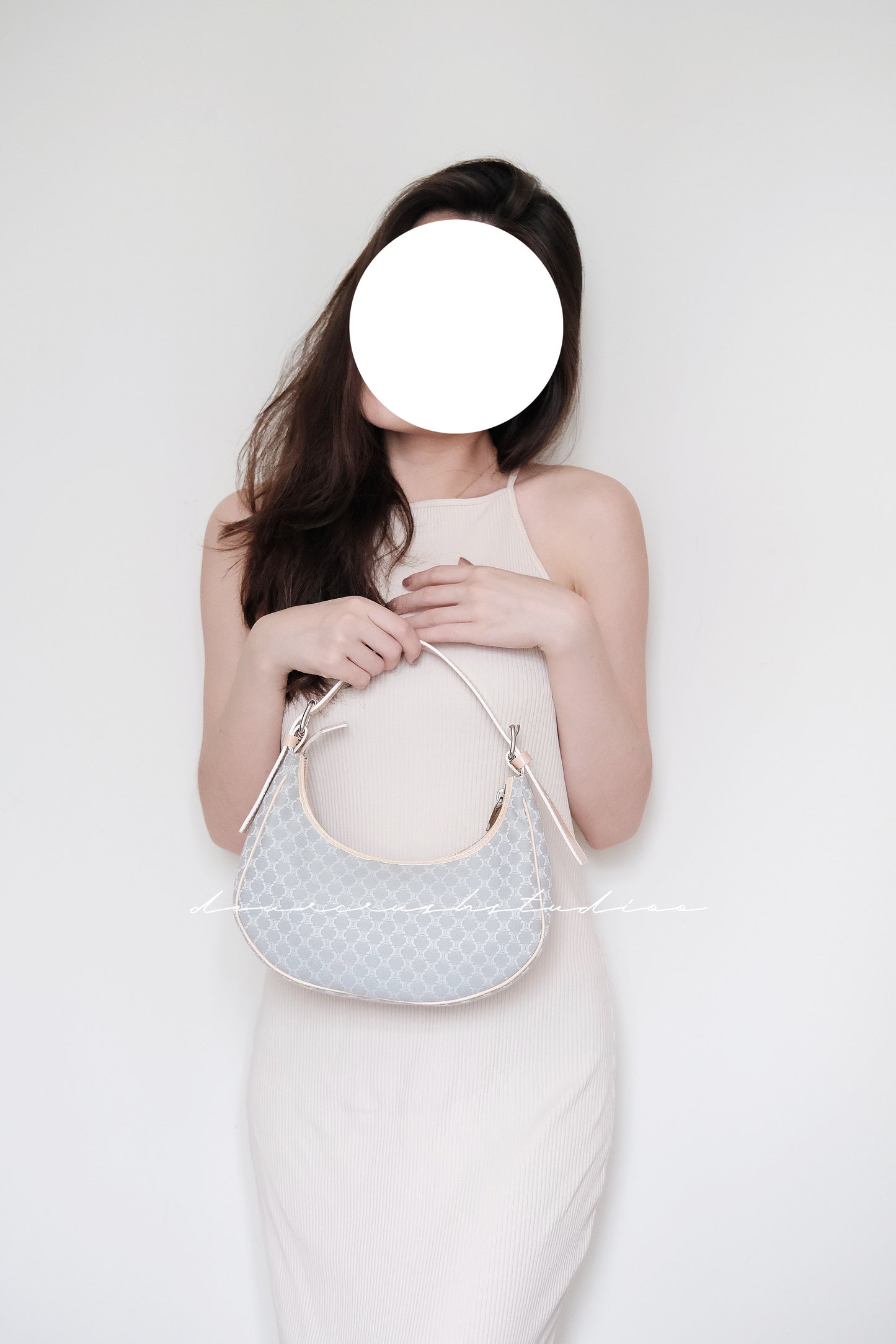 Celine Babyblue AVA · 中古限量水藍色半月包