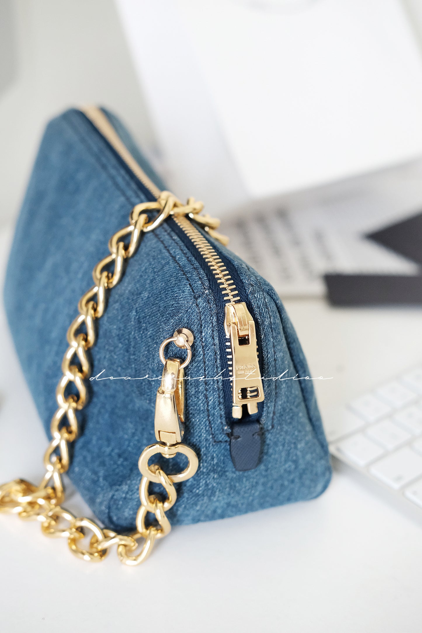 Prada Add-on Denim Pouch · 中古獨有牛仔多用途牛仔包