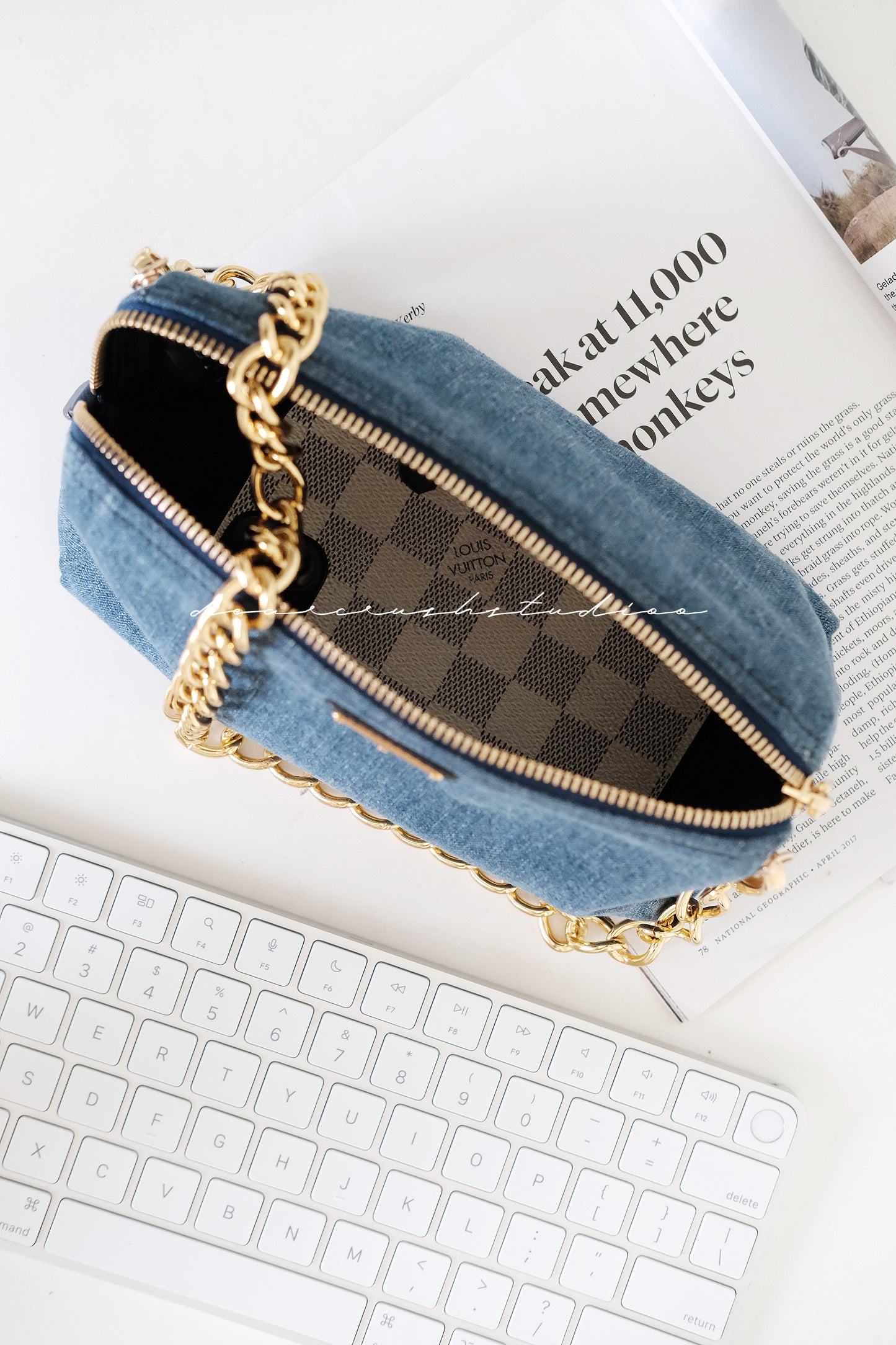 Prada Add-on Denim Pouch · 中古獨有牛仔多用途牛仔包