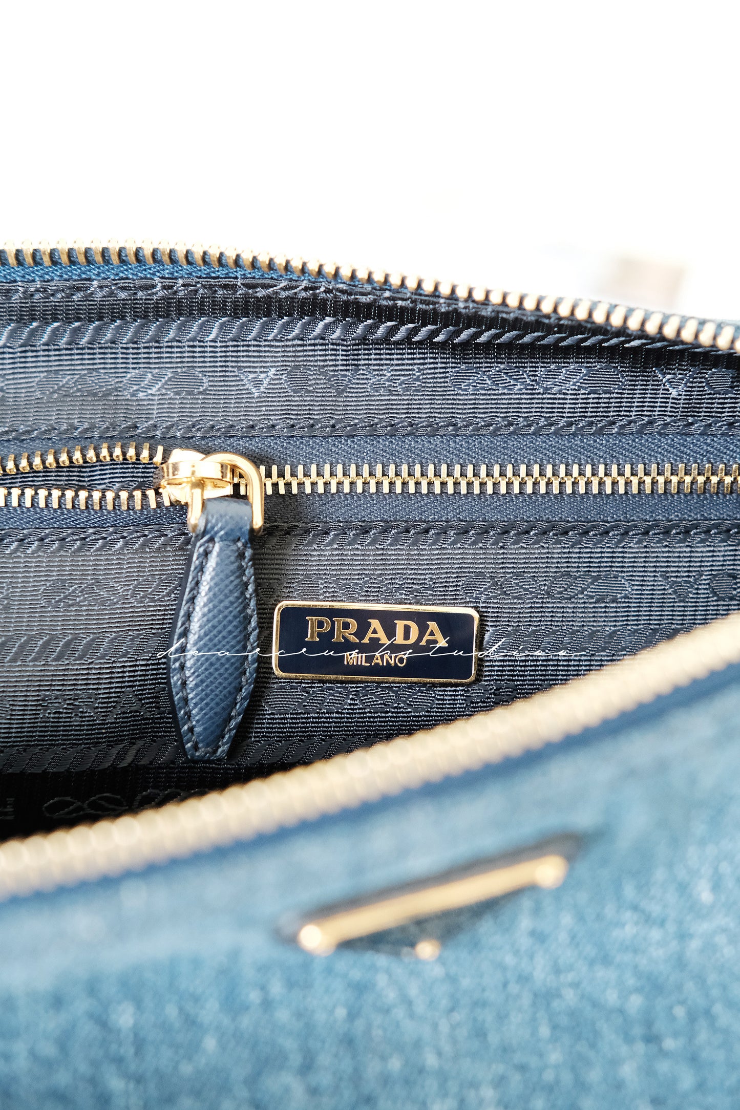 Prada Add-on Denim Pouch · 中古獨有牛仔多用途牛仔包