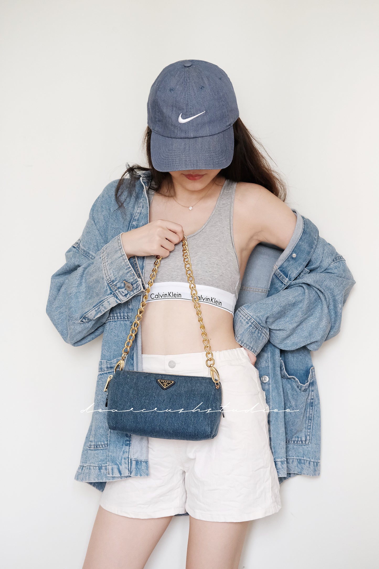 Prada Add-on Denim Pouch · 中古獨有牛仔多用途牛仔包