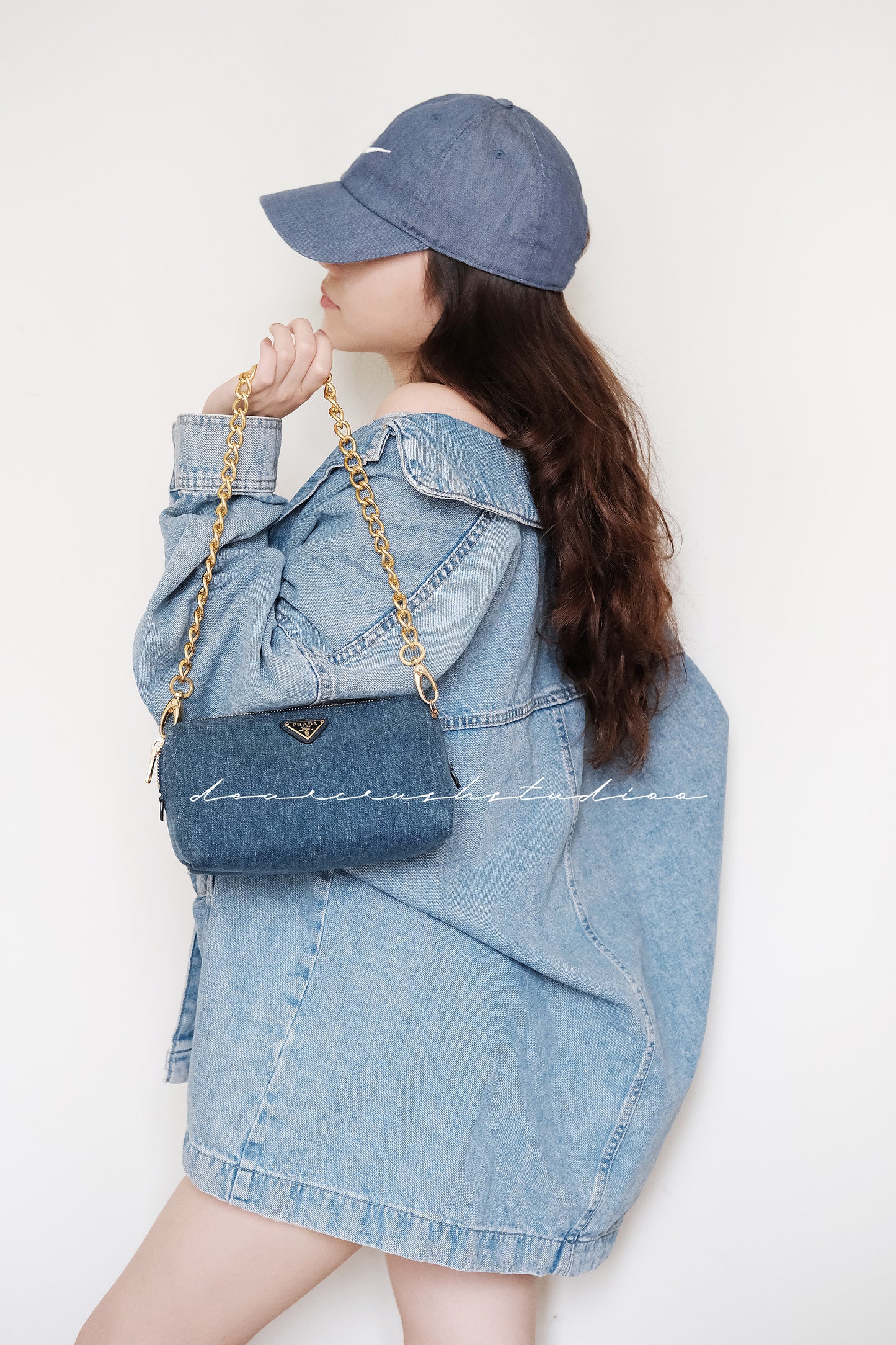 Prada Add-on Denim Pouch · 中古獨有牛仔多用途牛仔包