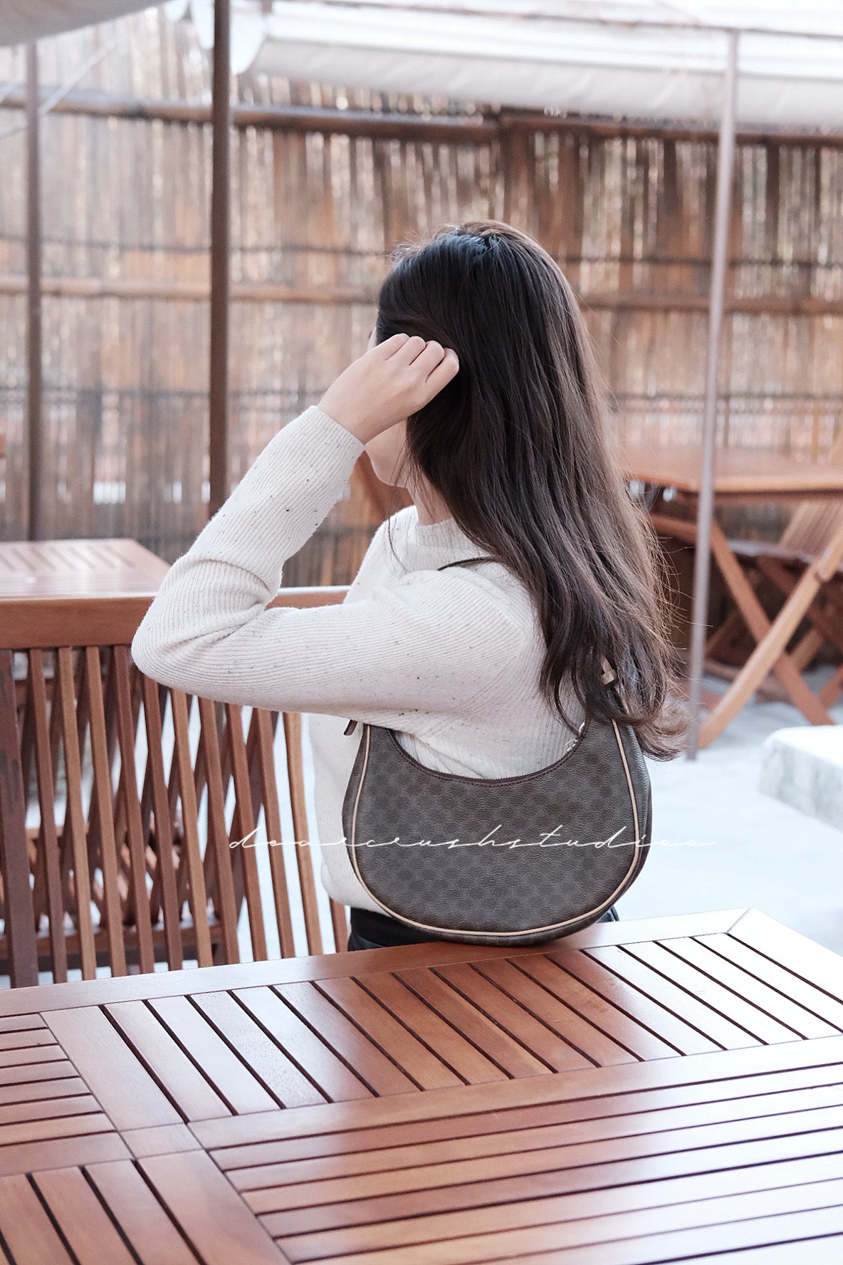 Celine Vintage AVA · 中古火熱美品Lisa同款凱旋門半月包