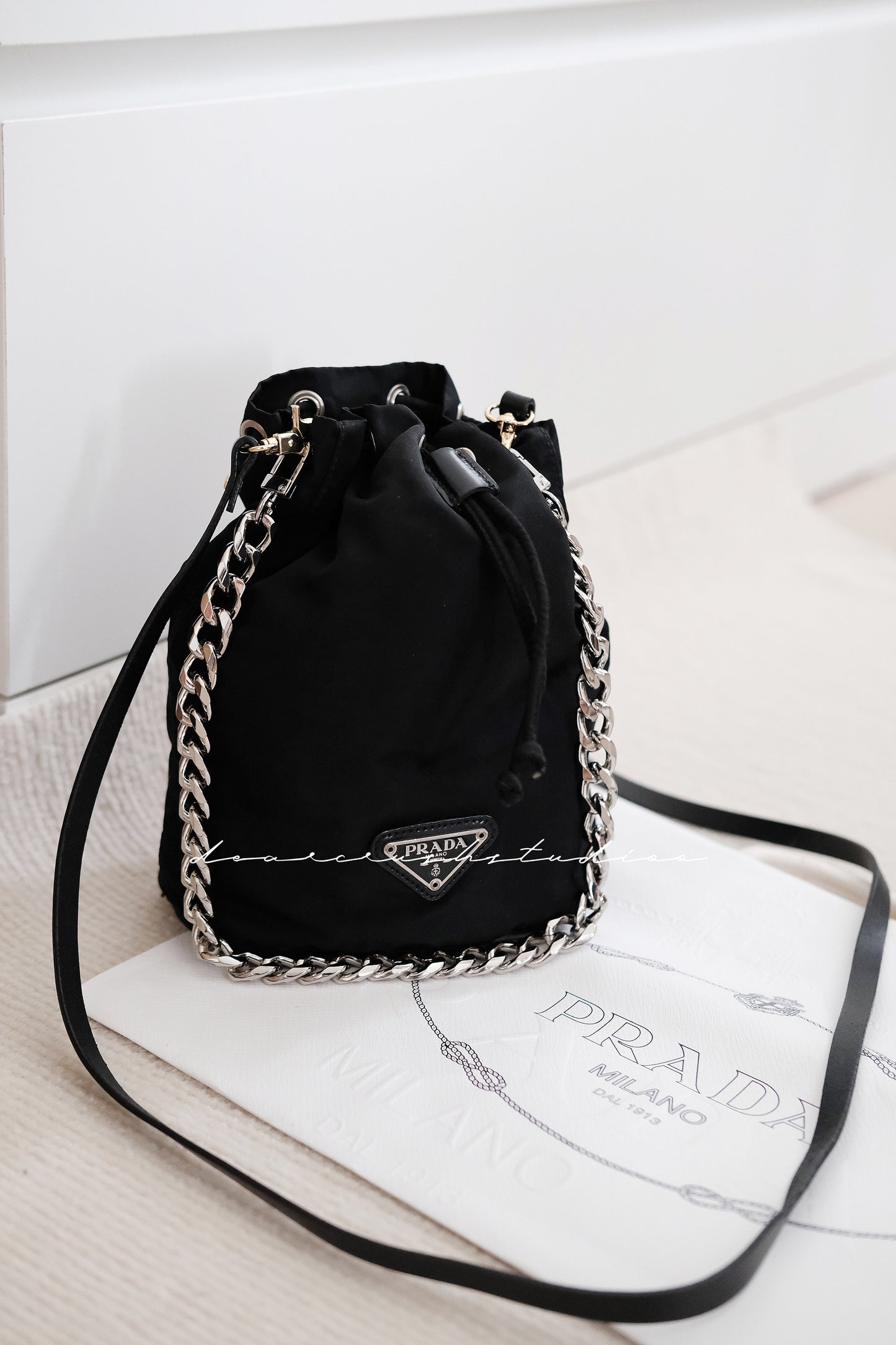 Prada Nylon Bucket · 百搭易襯尼龍抽繩小水桶