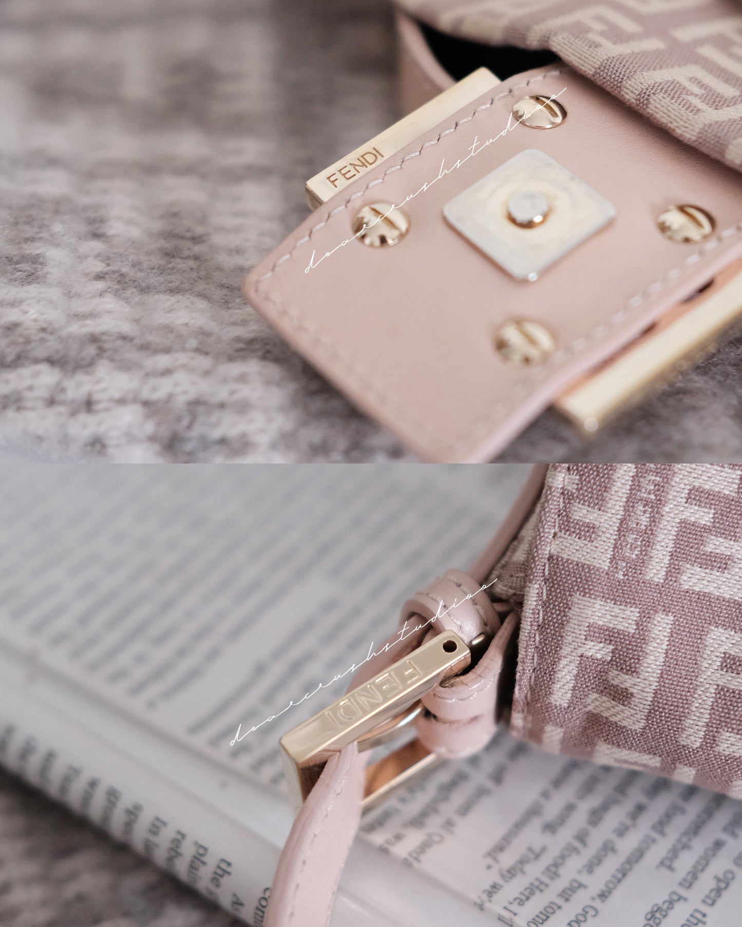 Fendi Dusty Pink Baguette · 藕粉法式優雅女人味大法棍