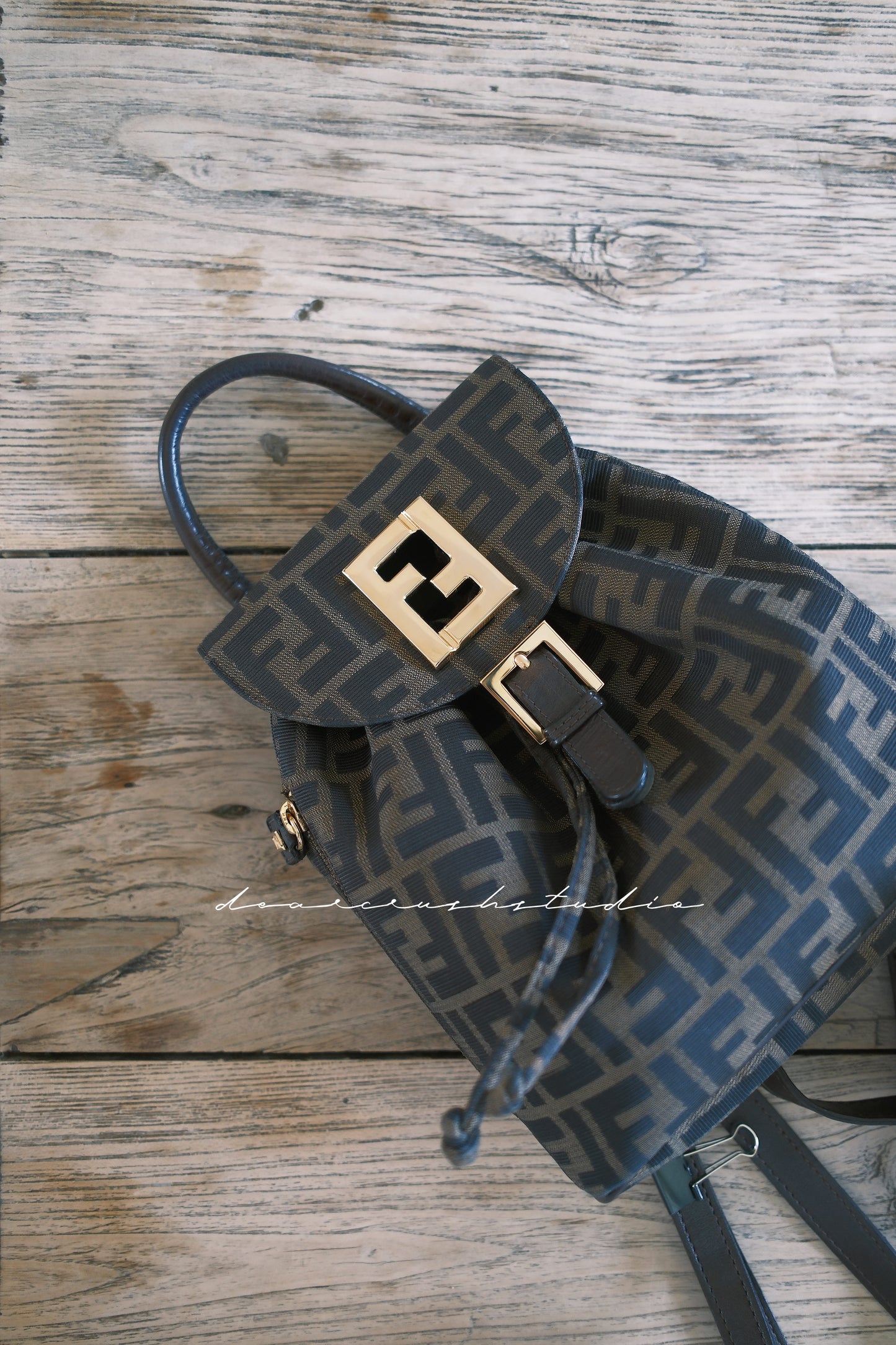 Fendi Mini FF Logo Backpack · 閃閃FF五金經典老花亮眼穿搭神器