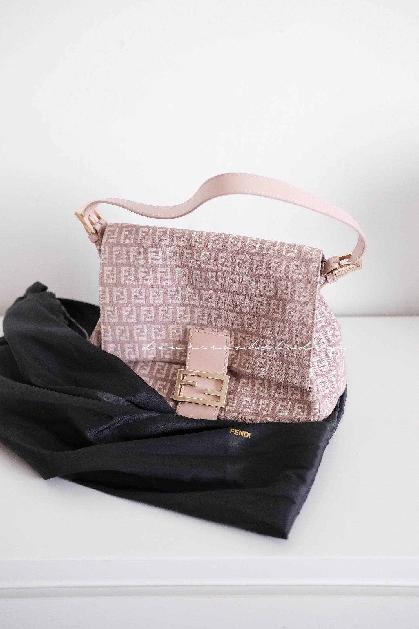 Fendi Dusty Pink Baguette · 藕粉法式優雅女人味大法棍