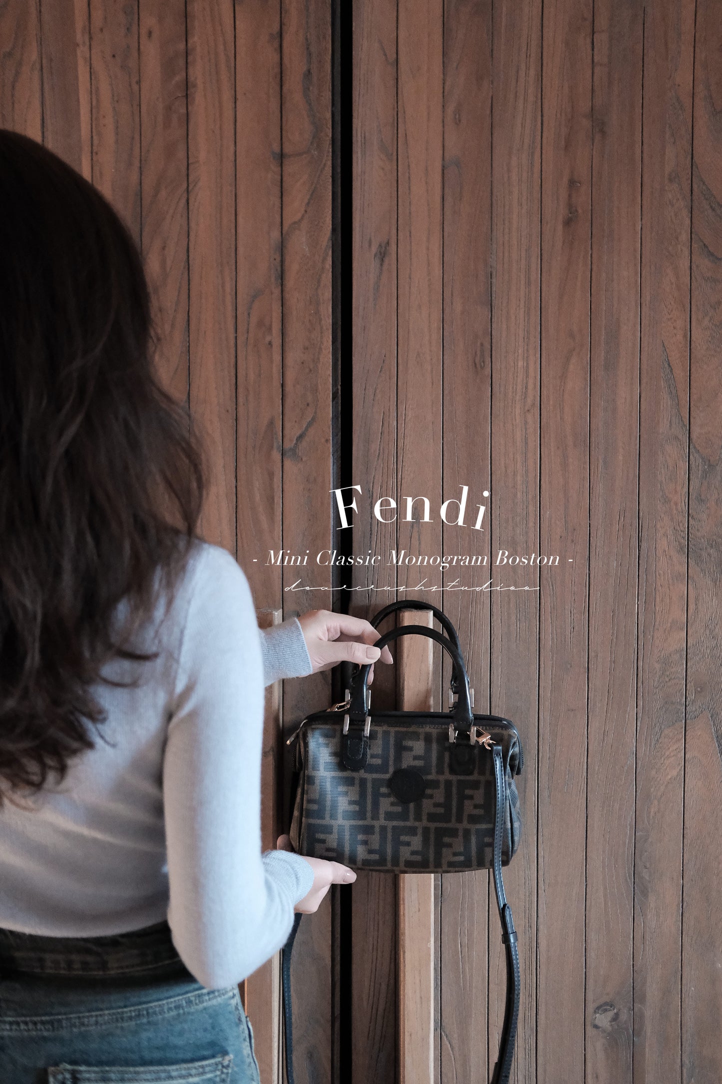 Fendi Mini Boston · FF老花秋冬絕配迷你波士頓