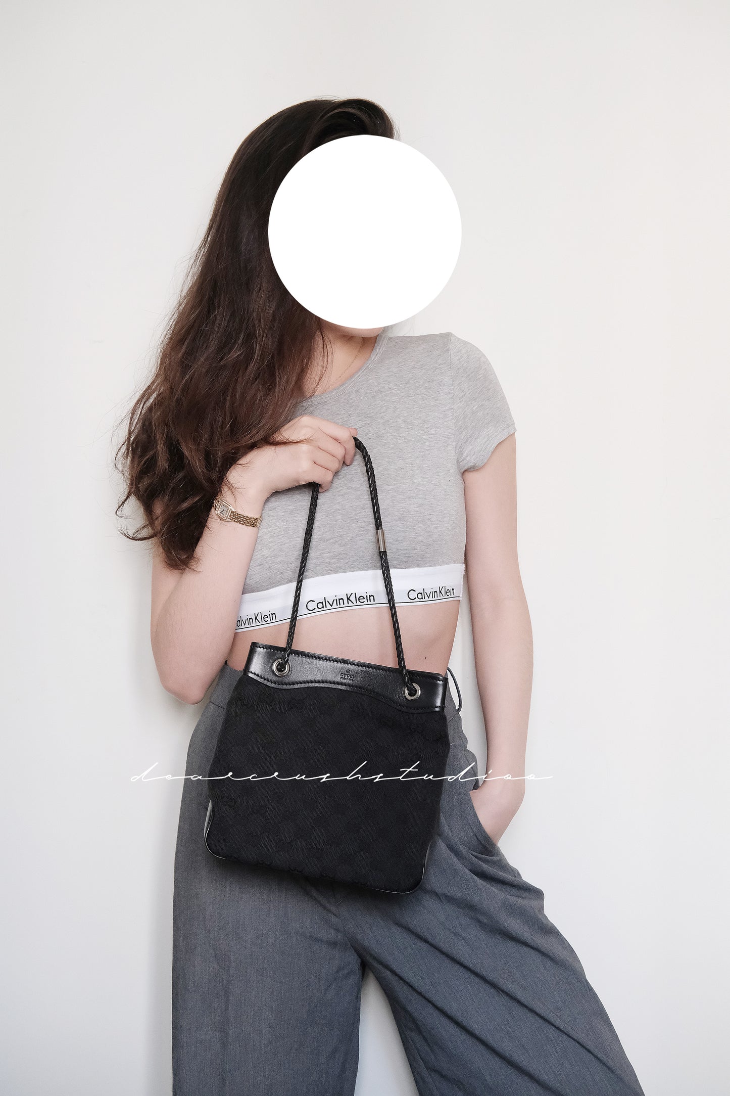 Gucci Mini Tote Black Monogram · GG黑老花小巧可愛迷你托特