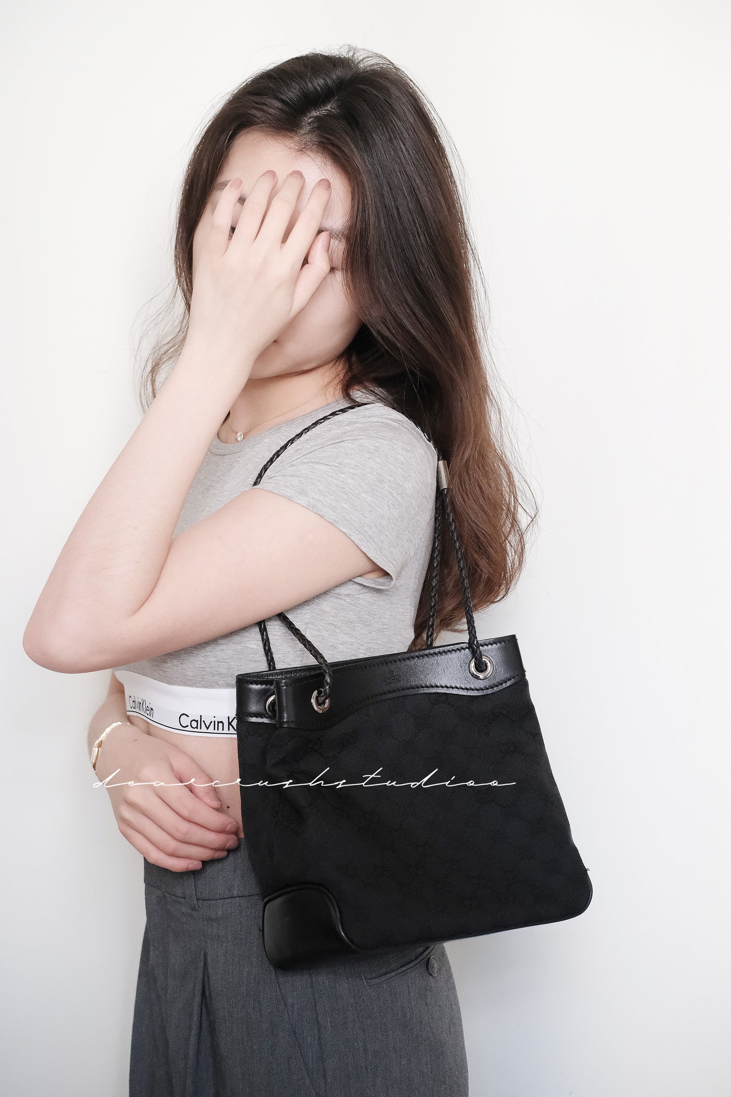 Gucci Mini Tote Black Monogram · GG黑老花小巧可愛迷你托特