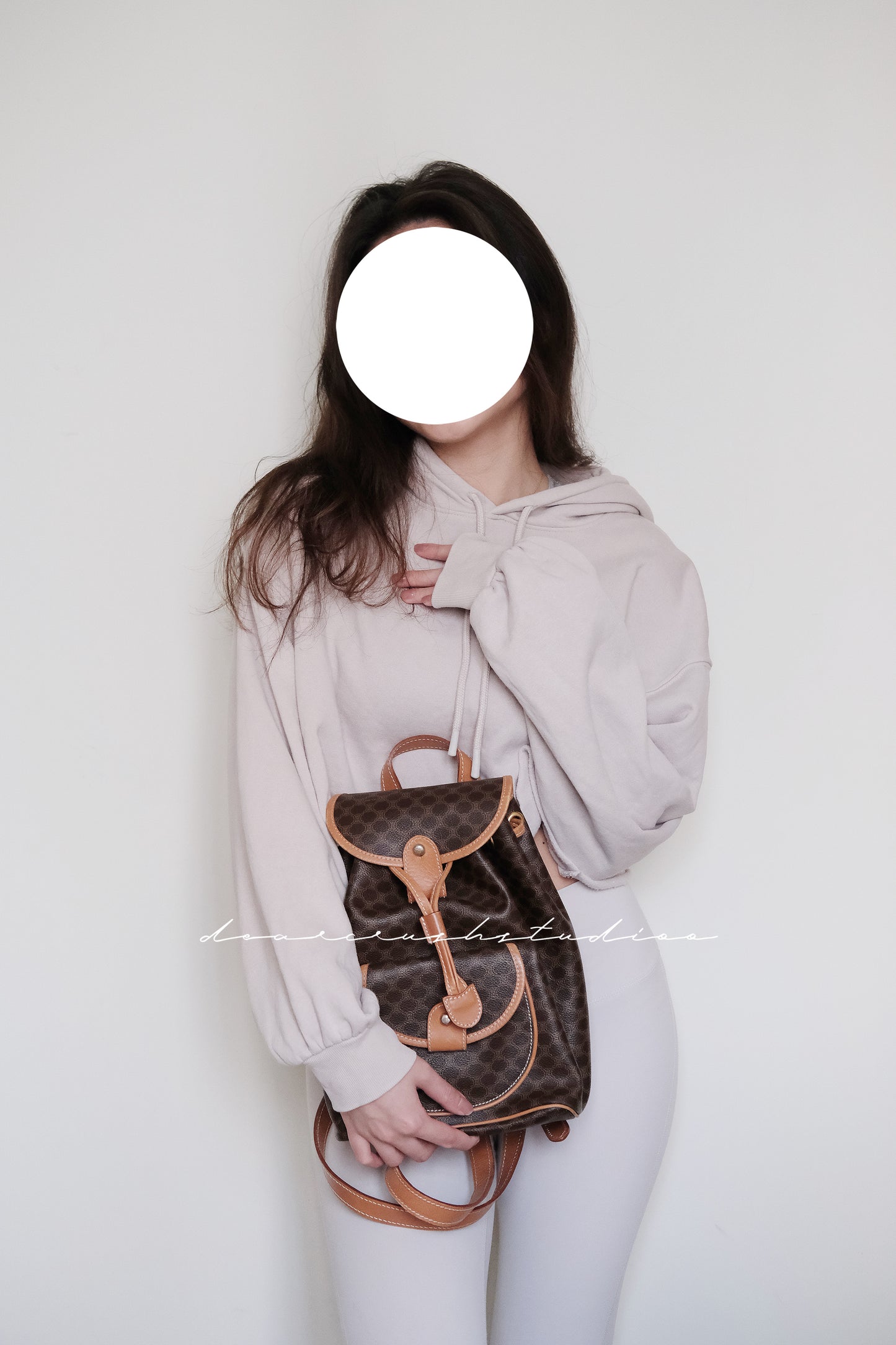 Celine Folco Leather Backpack · 黃金尺寸復古精緻迷你小背包