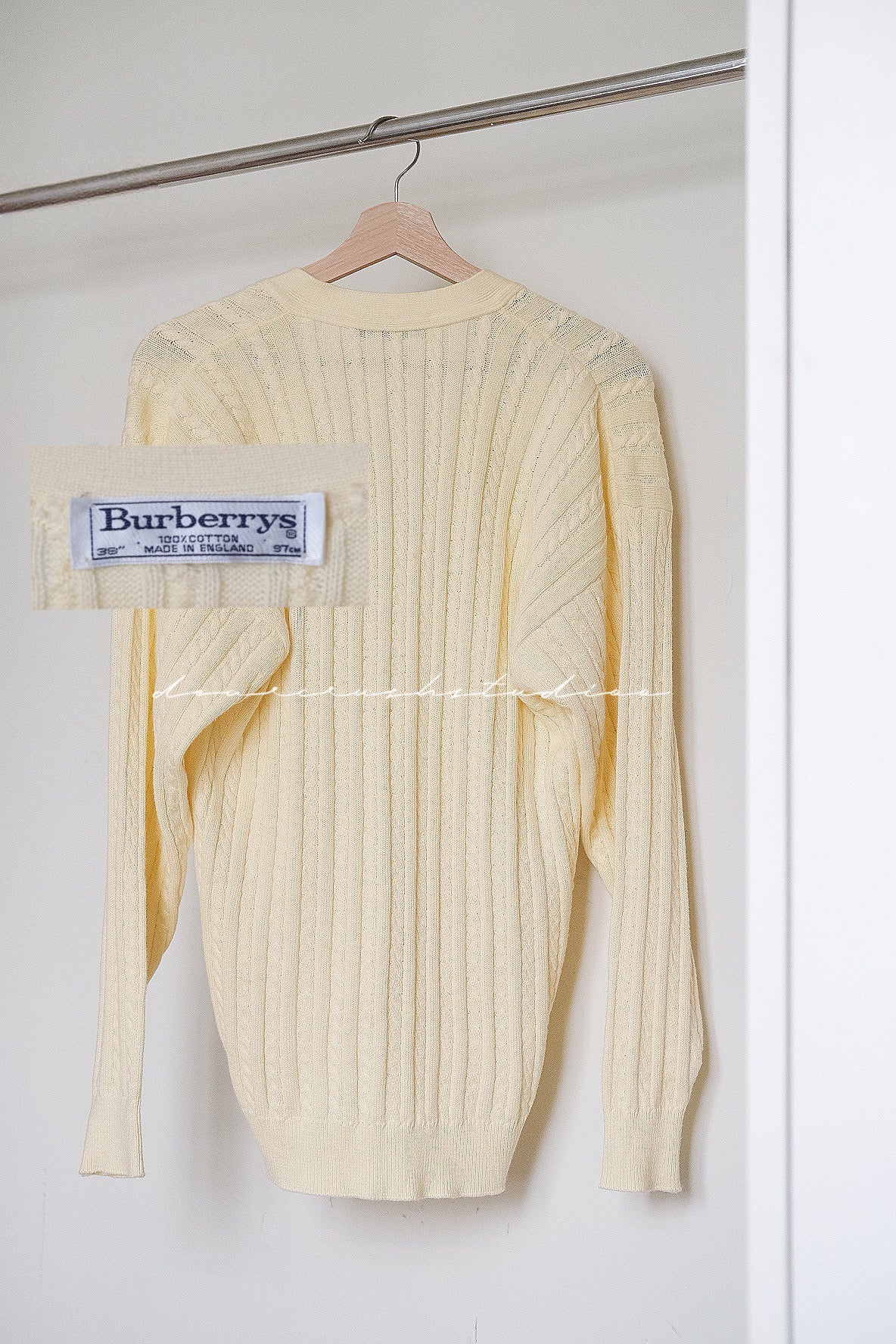 Burberry Cardigan · 小雞黃純棉寬鬆男友風多用途外套