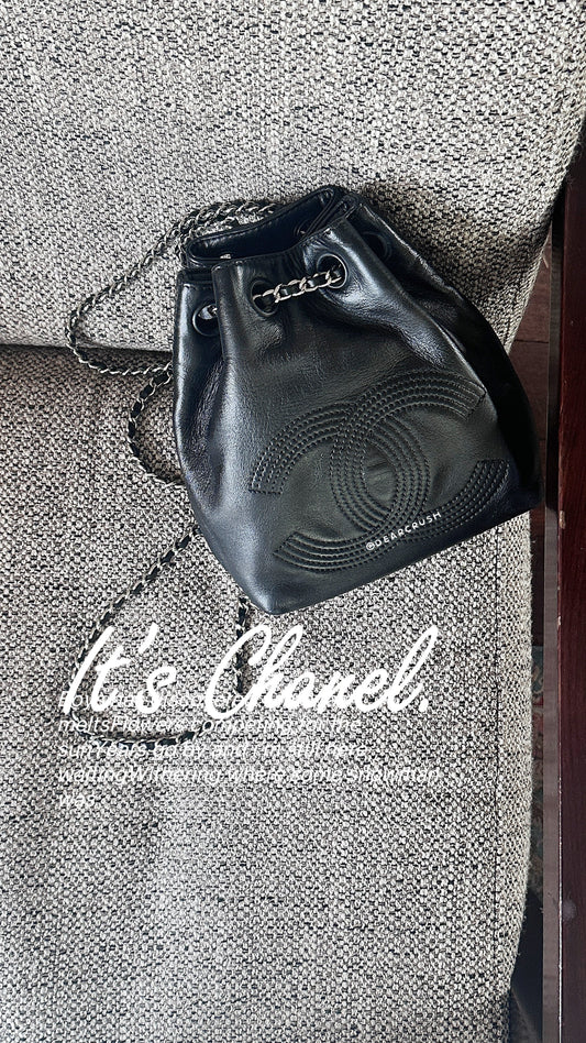 Chanel Mini Gabrielle Backpack Vintage Edition · 軟熟小羊皮經典皮穿鏈流浪雙肩包