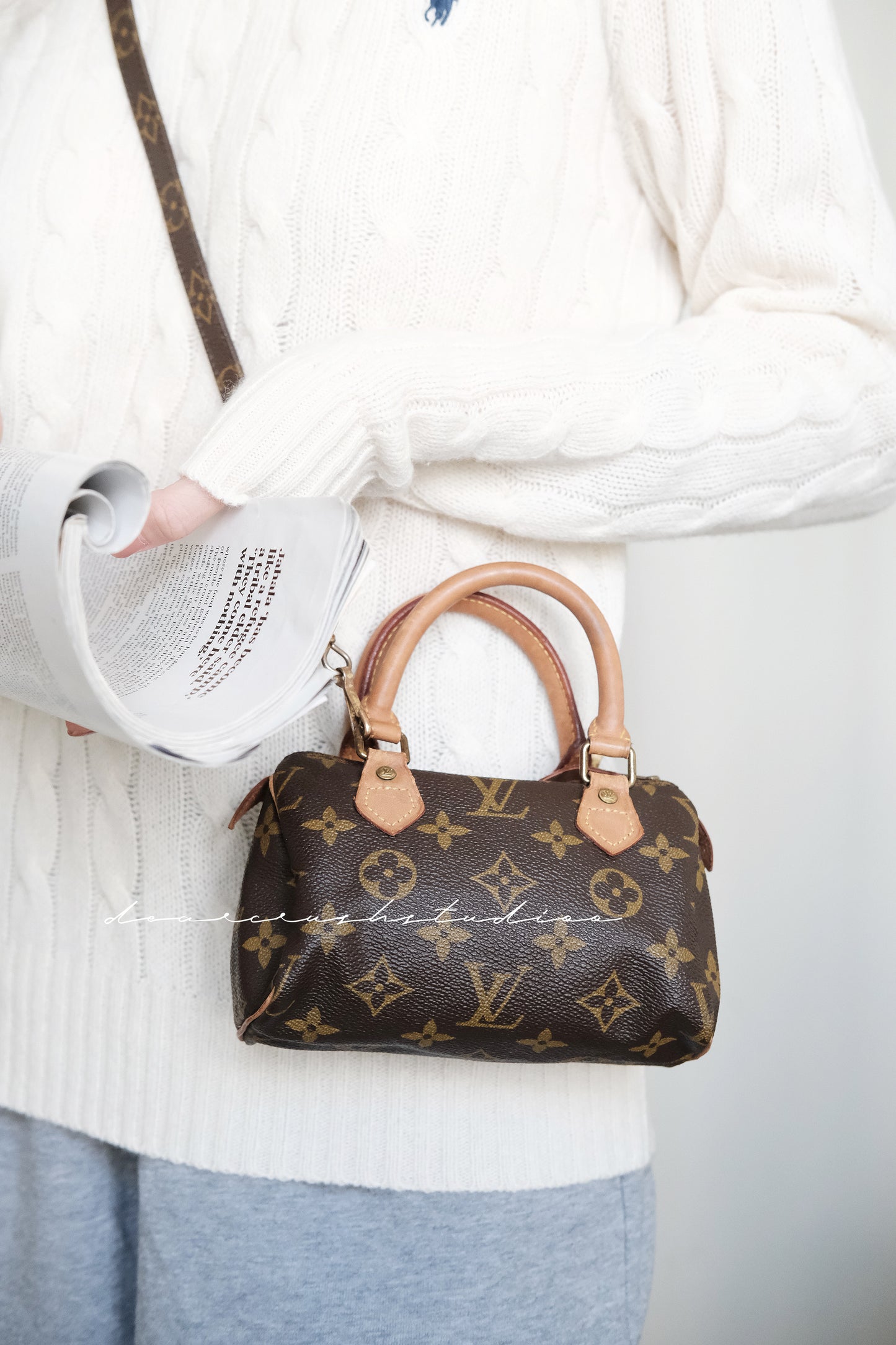 LV Speedy Nano · 中古版本經典老花迷你波士頓