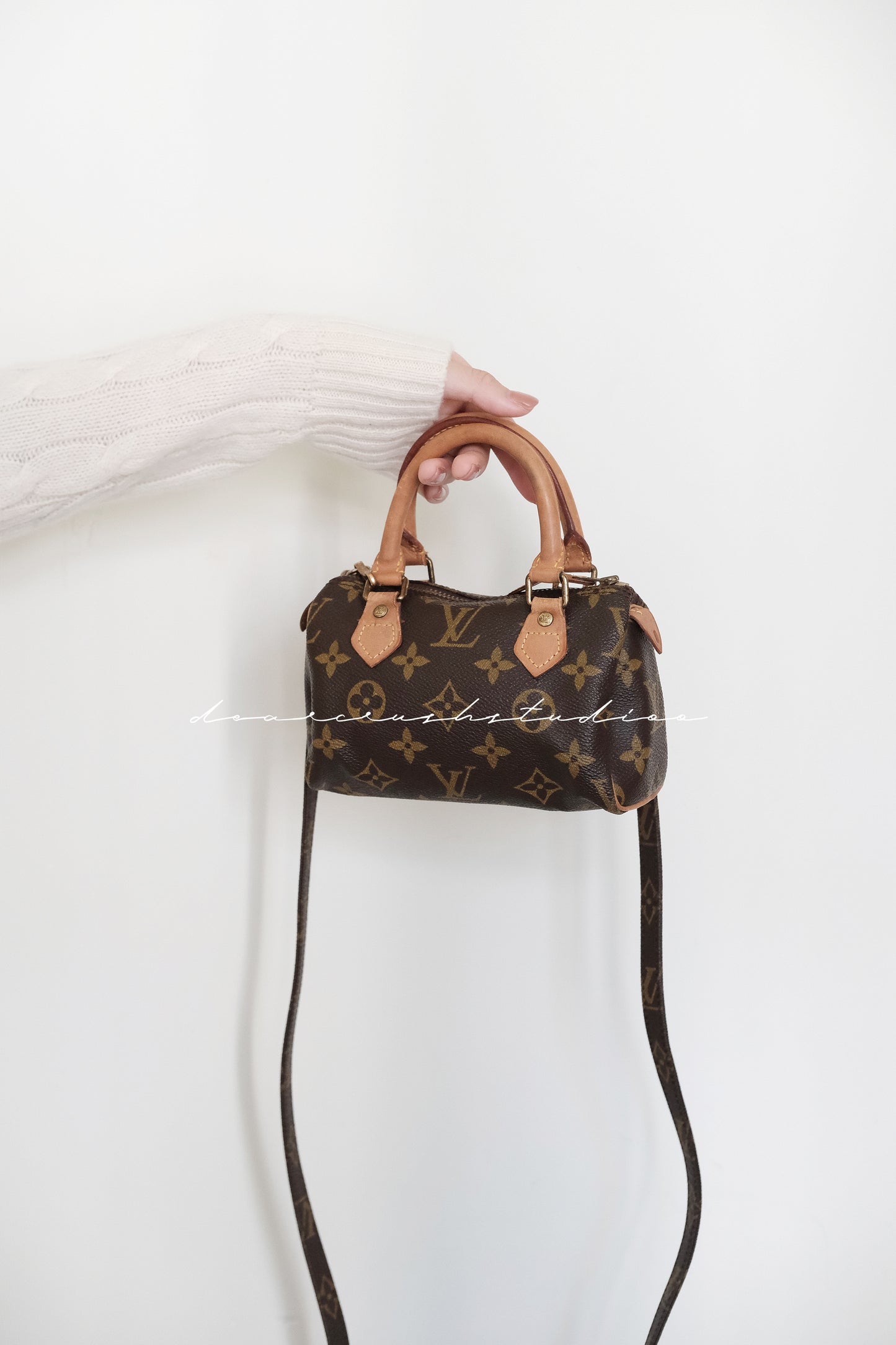 LV Speedy Nano · 中古版本經典老花迷你波士頓