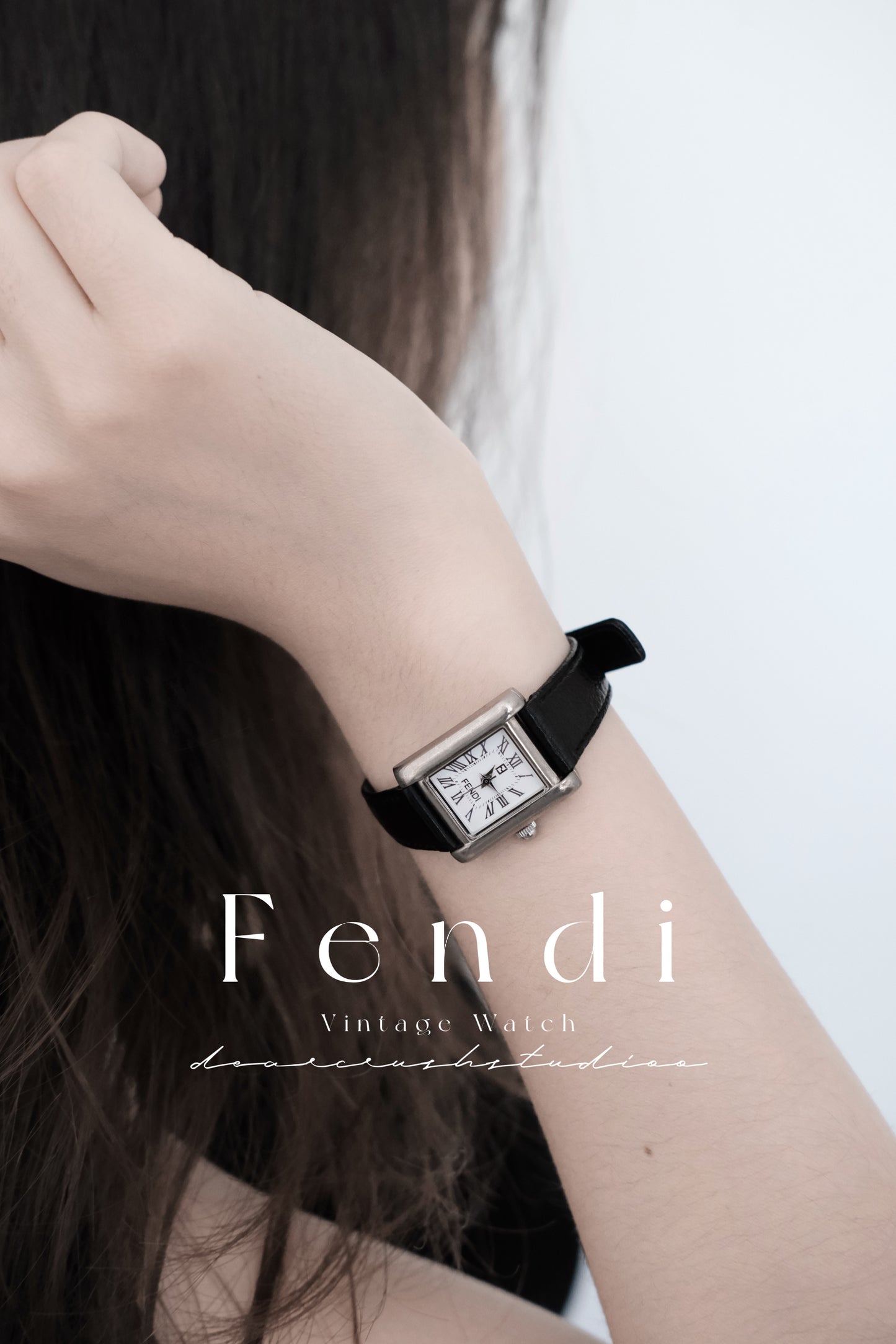 Fendi Leather Watch · 優雅知性羅馬數字白錶盤皮帶腕錶