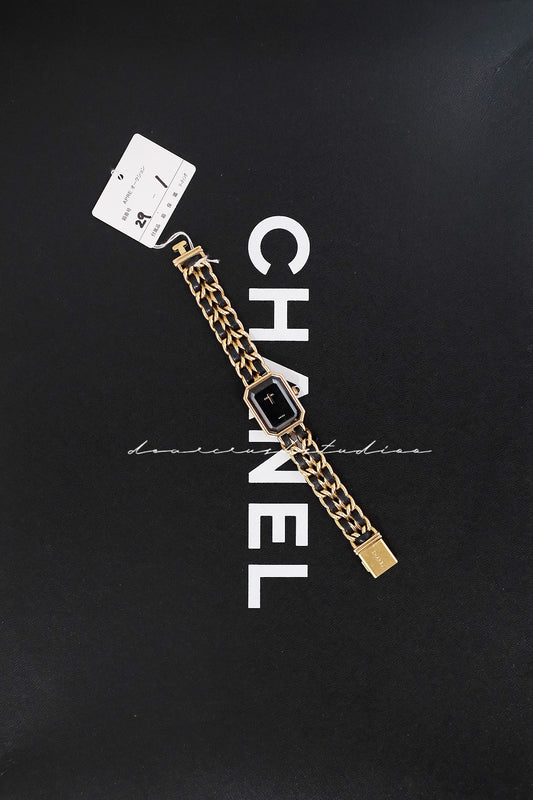 Chanel Vintage Première Watch · 專櫃復刻中古款皮穿鏈手錶