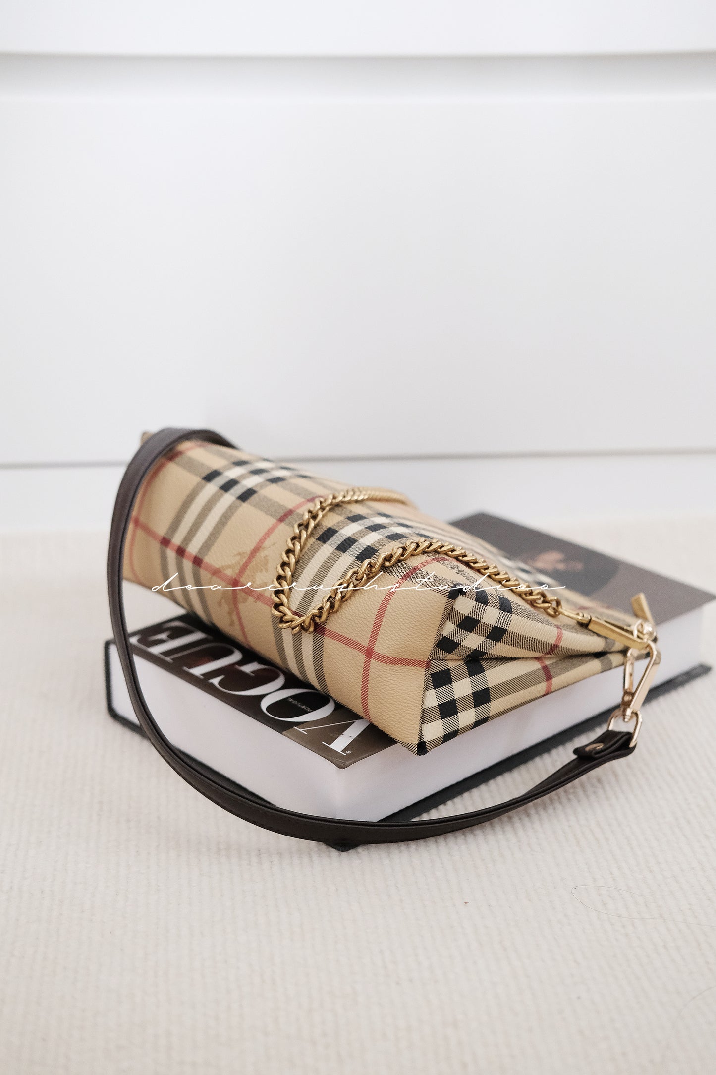 Burberry Add-on Pouch · 經典戰馬紋PVC皮質手包改裝