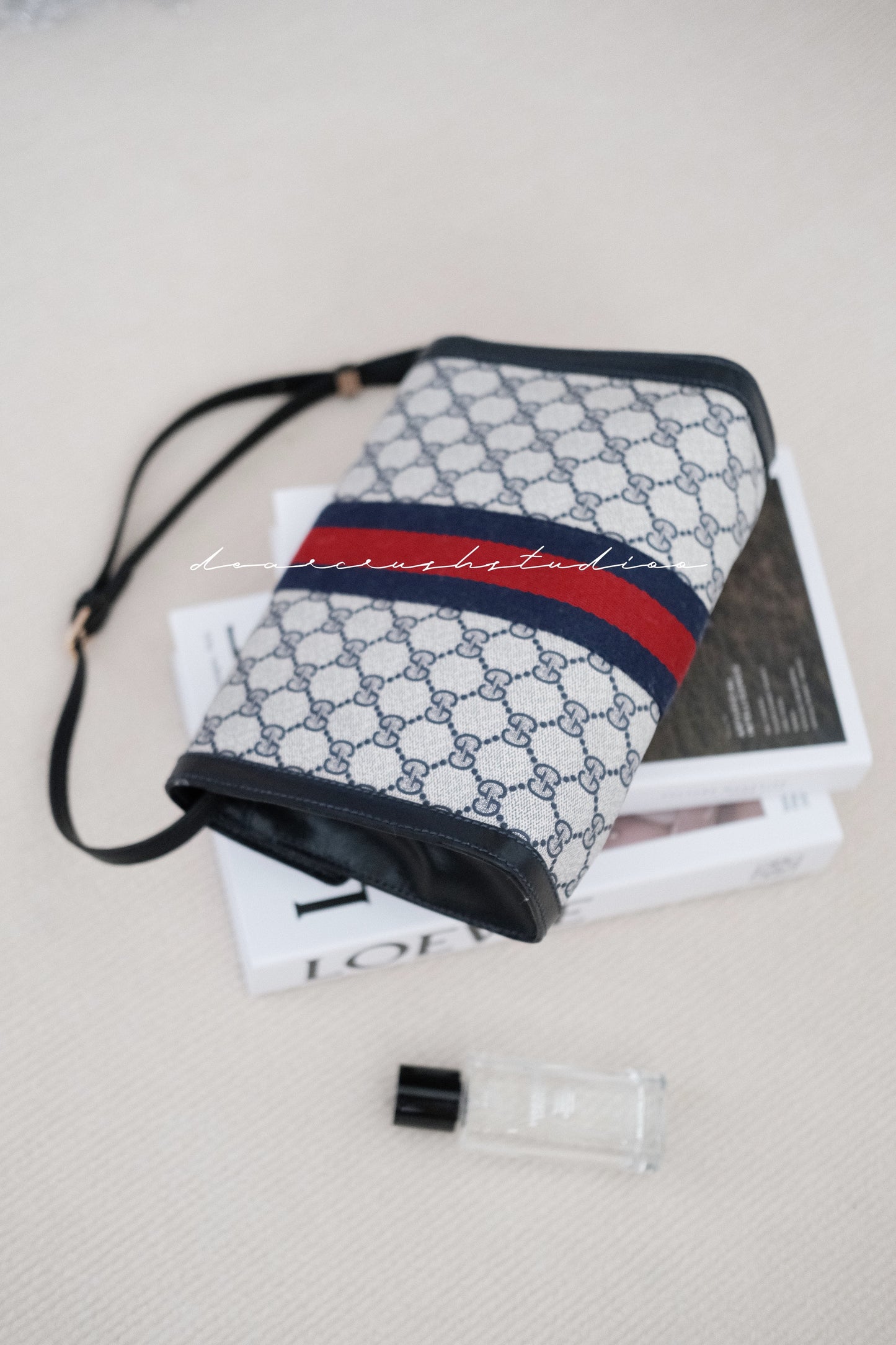 Gucci DIY Envelope · 中古獨有藍花多用途信封袋