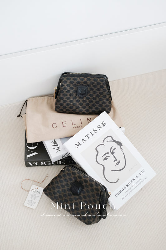 Celine Add-on Black Monogram Mini Pouch · 甜酷黑老花多用途小雲朵