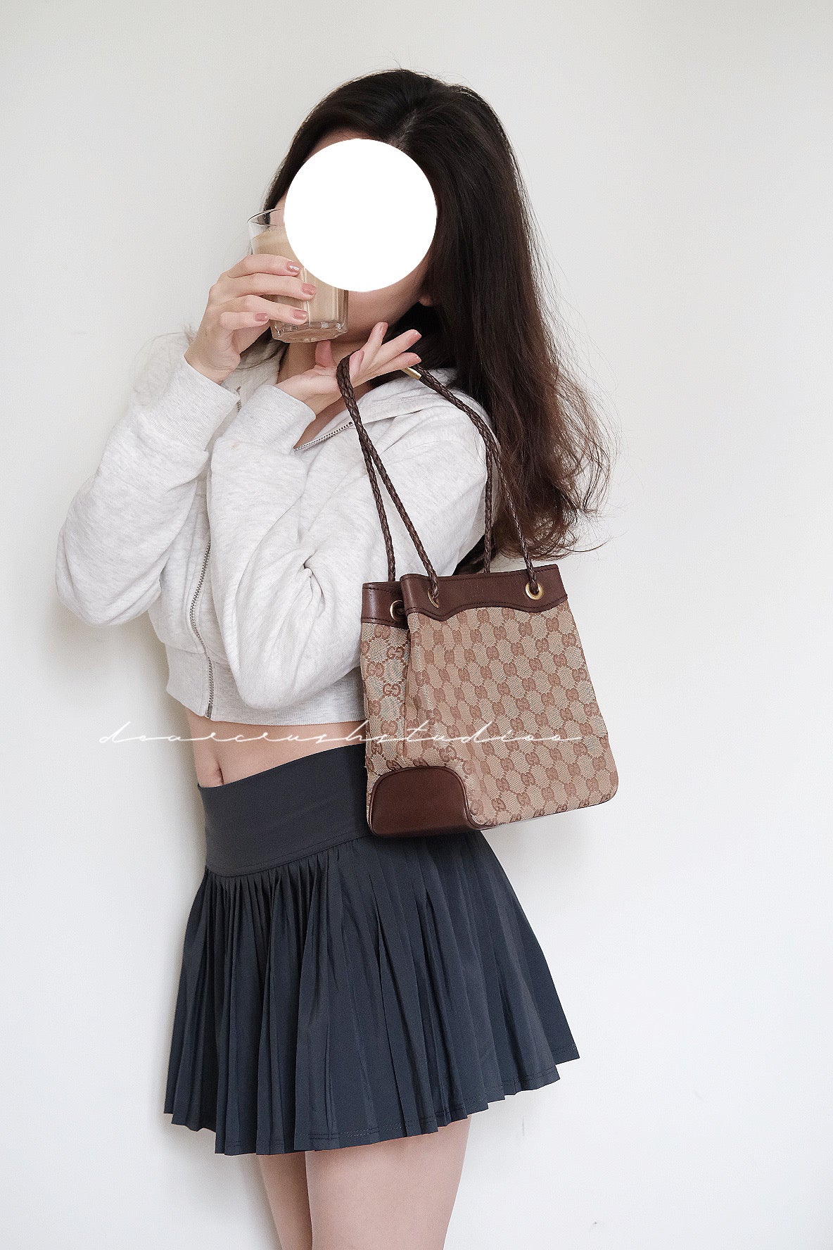 Gucci Mini Tote Brown Monogram · GG啡老花小巧可愛迷你托特