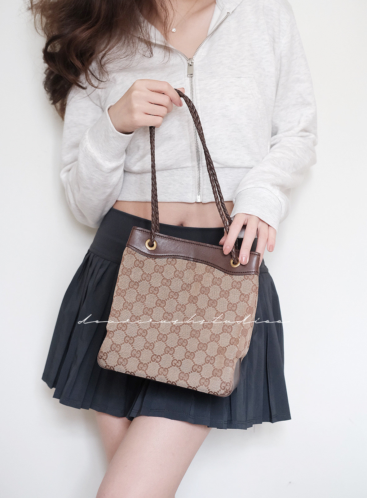 Gucci Mini Tote Brown Monogram · GG啡老花小巧可愛迷你托特