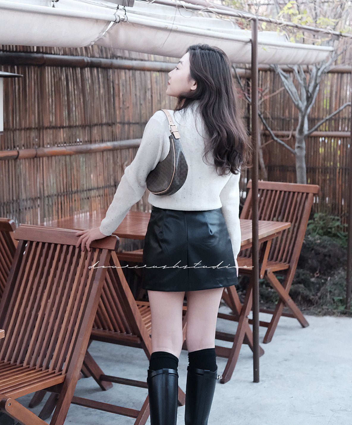 Celine Vintage AVA · 中古火熱美品Lisa同款凱旋門半月包
