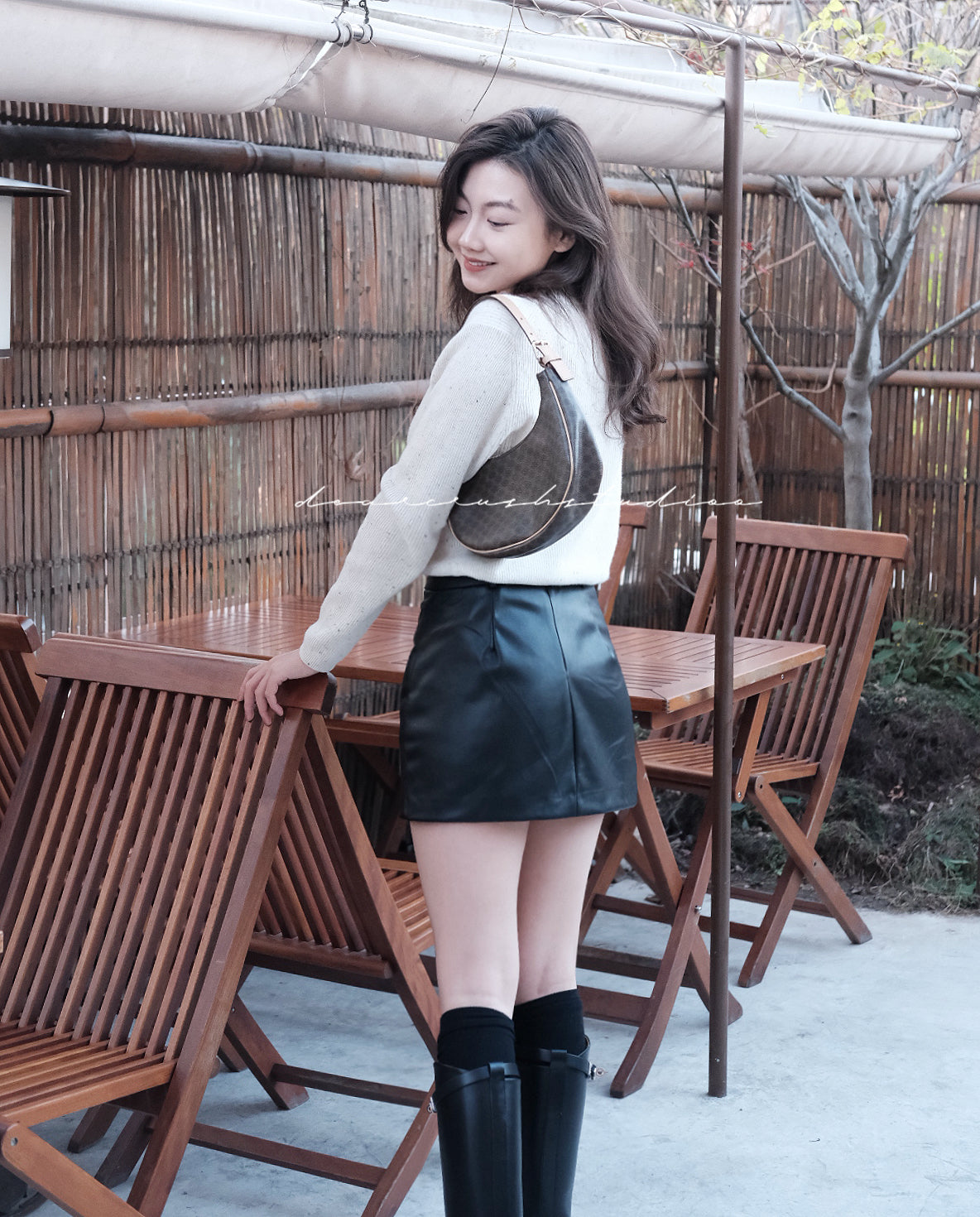 Celine Vintage AVA · 中古火熱美品Lisa同款凱旋門半月包