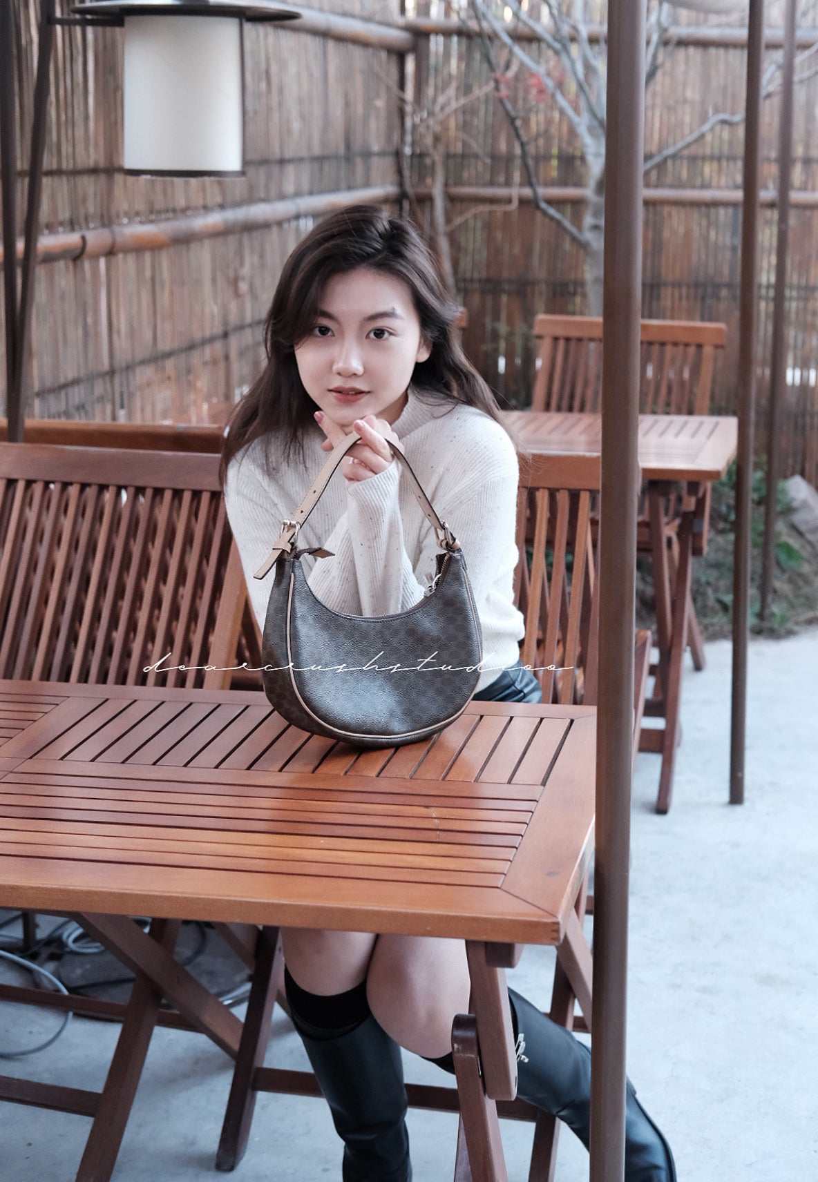 Celine Vintage AVA · 中古火熱美品Lisa同款凱旋門半月包